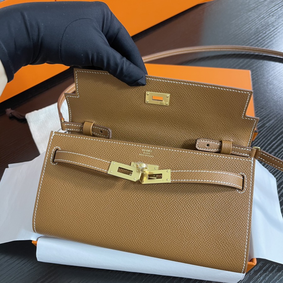 凱莉Woc Kelly To Go 金棕 金扣Epsom皮_8