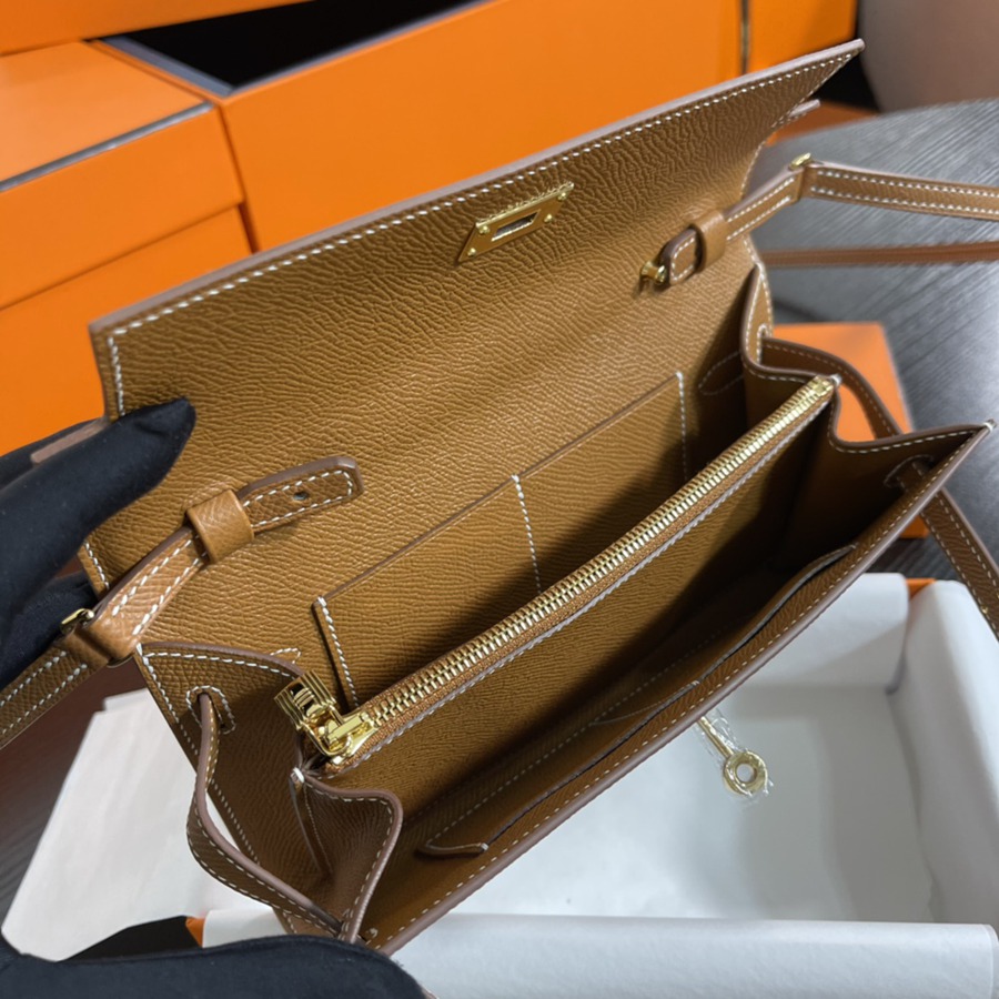 凱莉Woc Kelly To Go 金棕 金扣Epsom皮_9