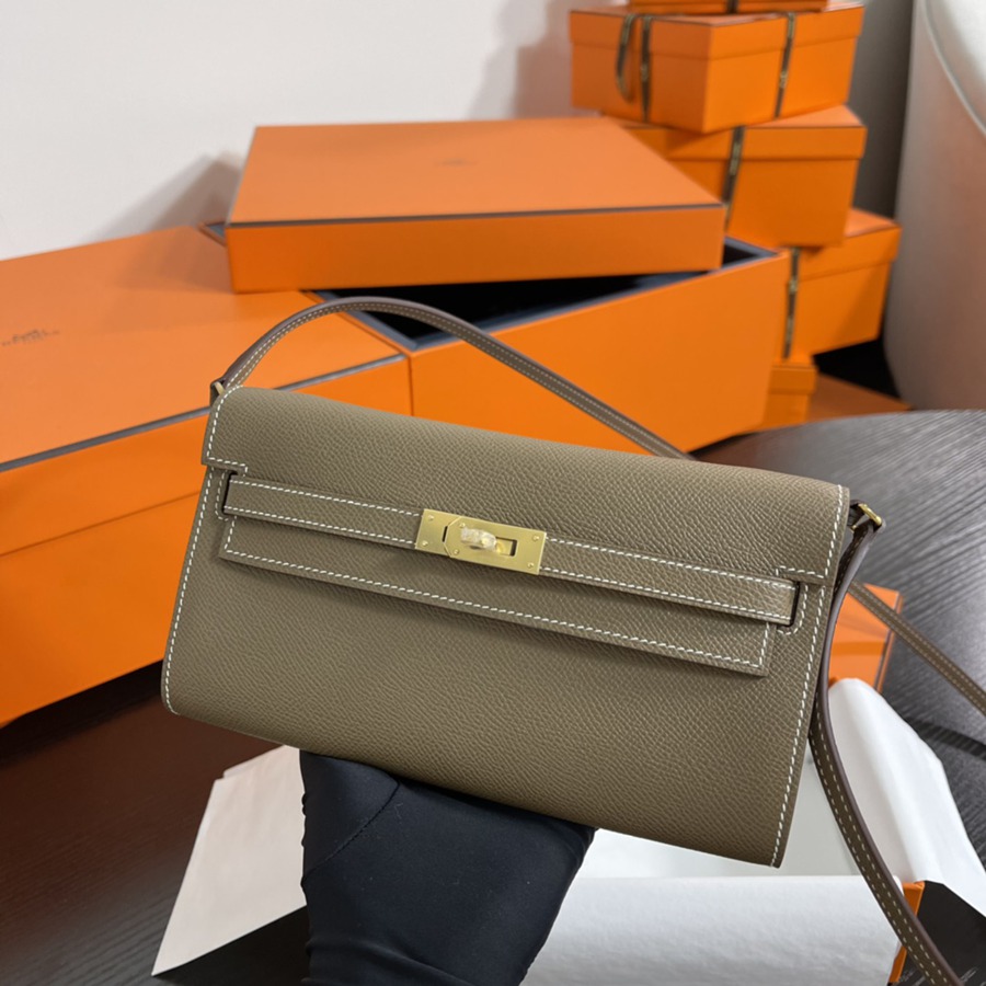 凱莉Woc Kelly To Go 大象灰 金扣Epsom皮_1