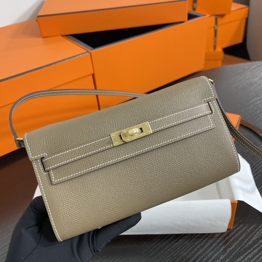 凱莉Woc Kelly To Go 大象灰 金扣Epsom皮_2