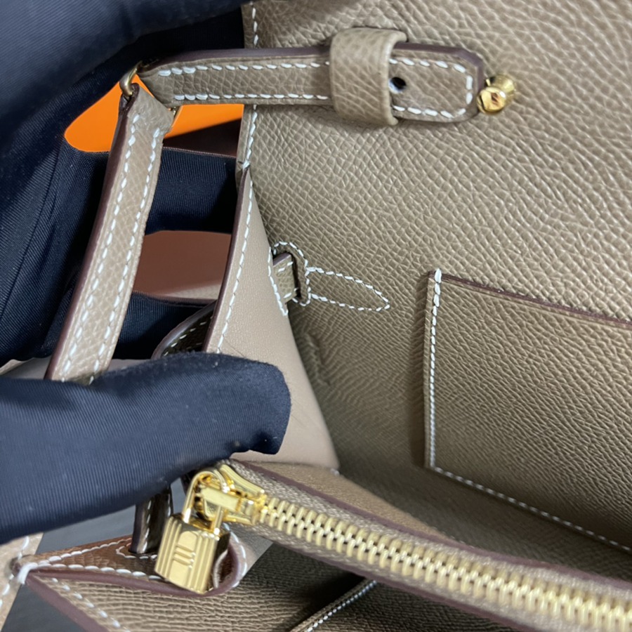 凱莉Woc Kelly To Go 大象灰 金扣Epsom皮_12