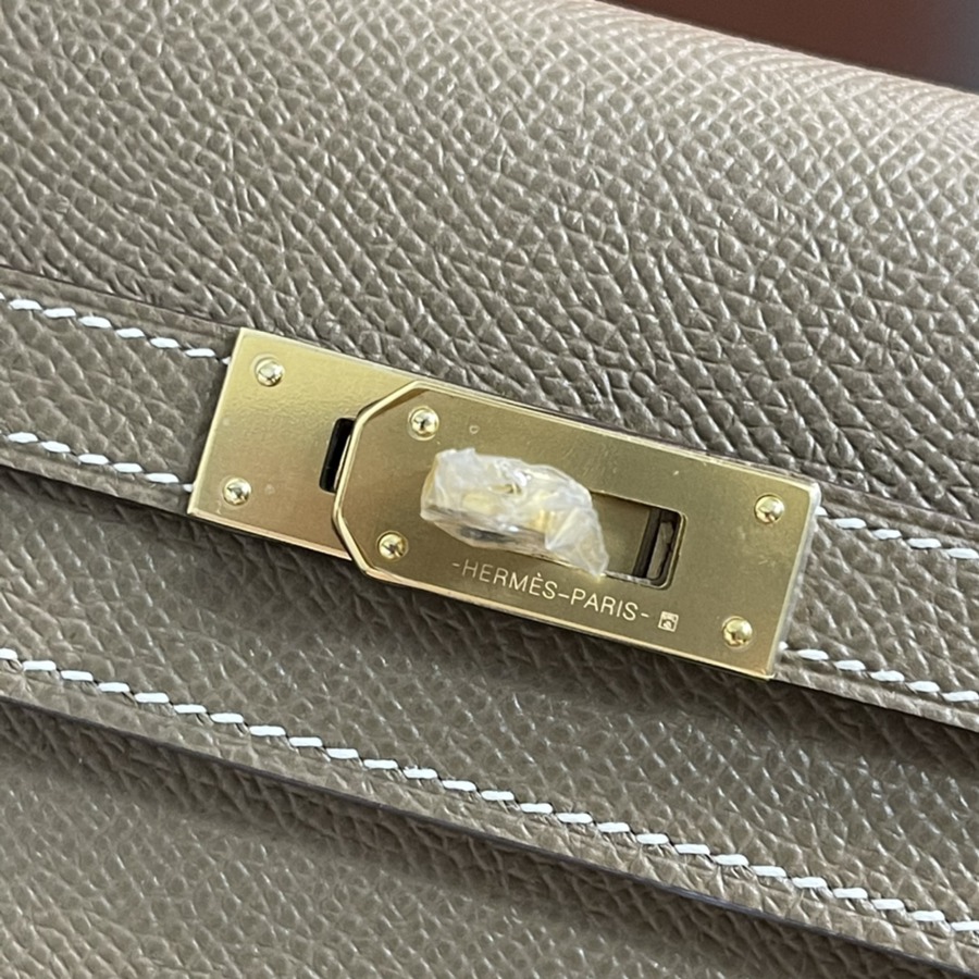 凱莉Woc Kelly To Go 大象灰 金扣Epsom皮_13