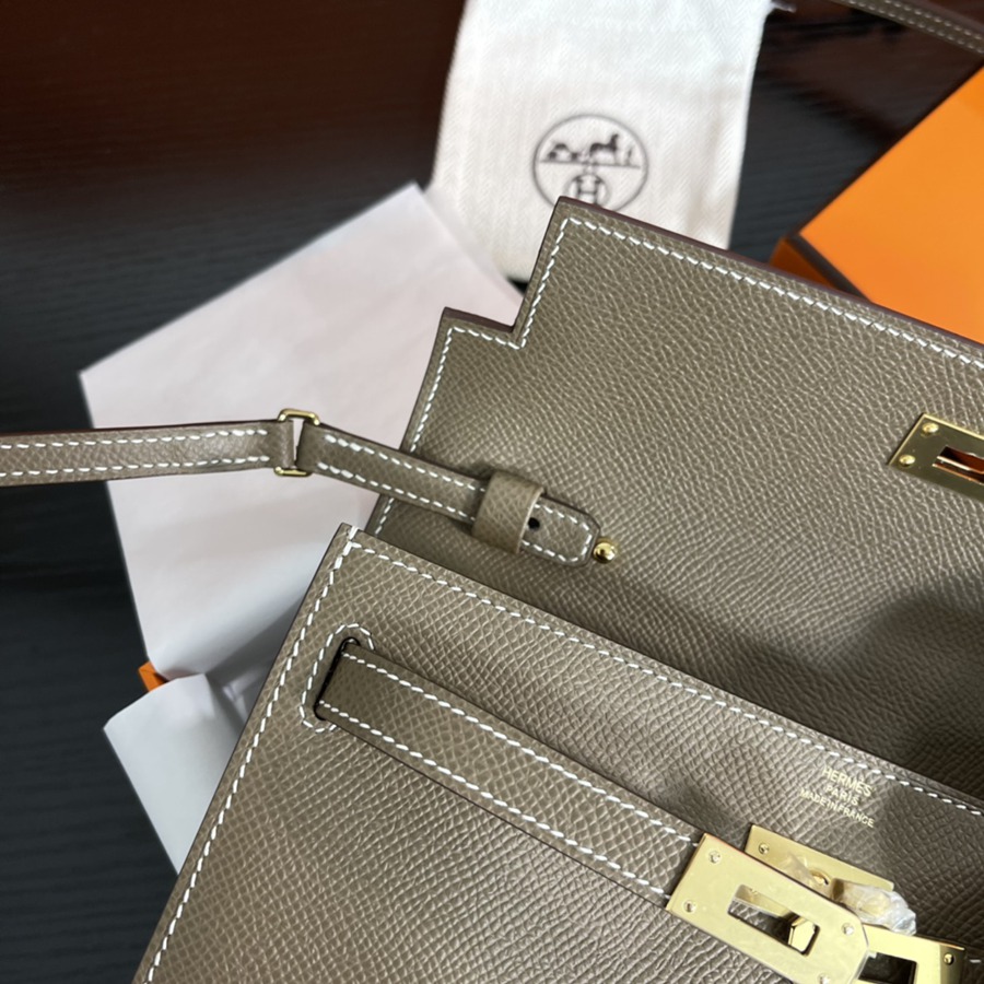 凱莉Woc Kelly To Go 大象灰 金扣Epsom皮_8