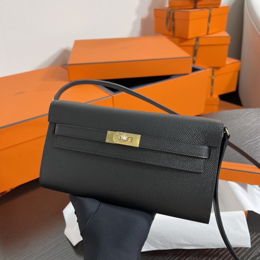 凱莉Woc Kelly To Go 黑色 銀扣Epsom皮_1