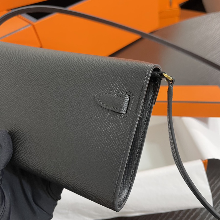 凱莉Woc Kelly To Go 黑色 銀扣Epsom皮_5