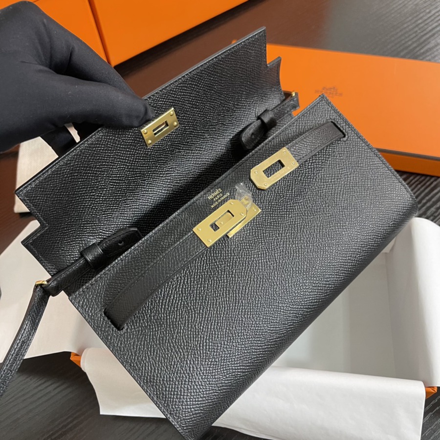 凱莉Woc Kelly To Go 黑色 銀扣Epsom皮_6