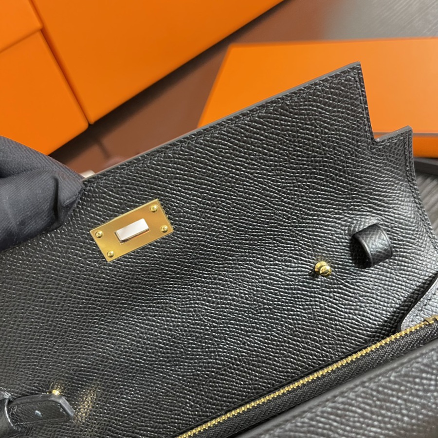 凱莉Woc Kelly To Go 黑色 銀扣Epsom皮_9