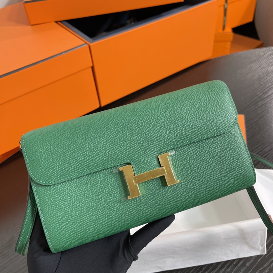 Constance to go 絲絨綠 金扣 Epsom皮_2