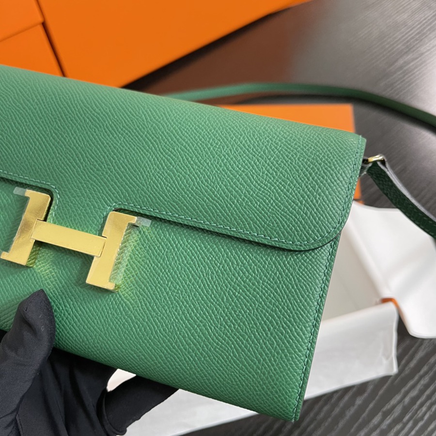 Constance to go 絲絨綠 金扣 Epsom皮_3