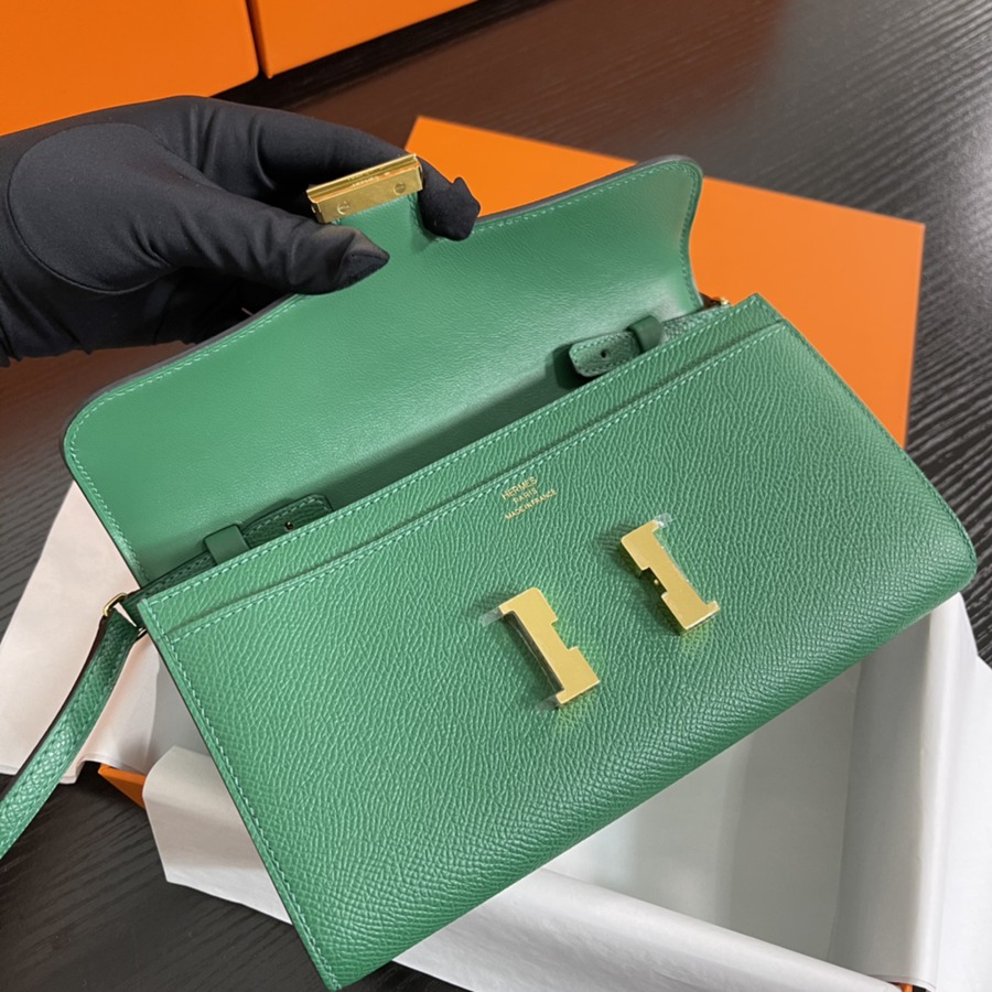 Constance to go 絲絨綠 金扣 Epsom皮_6