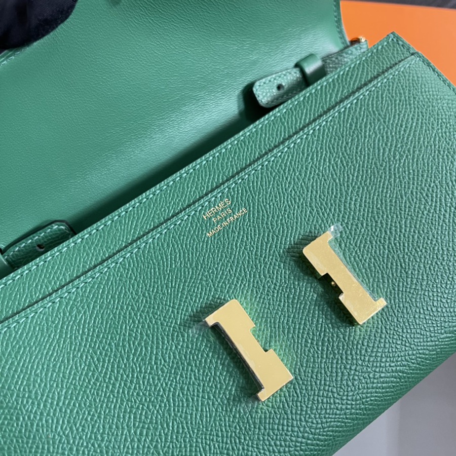 Constance to go 絲絨綠 金扣 Epsom皮_7