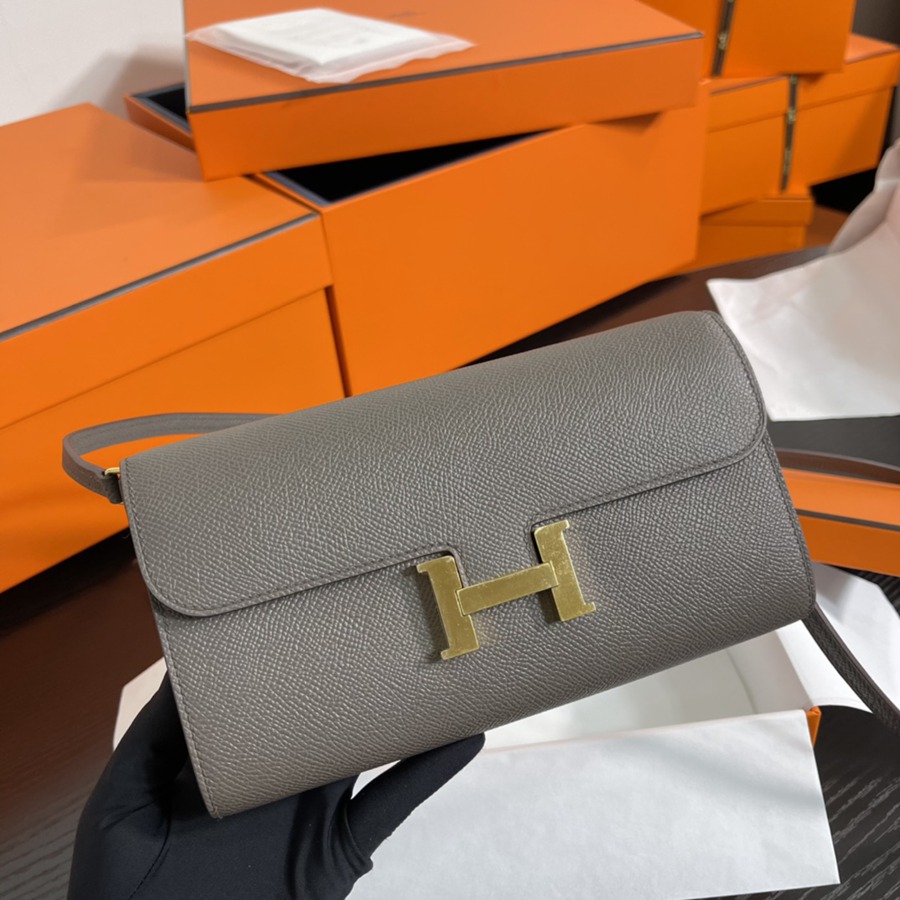 Constance to go 錫器灰 金扣Epsom皮_1