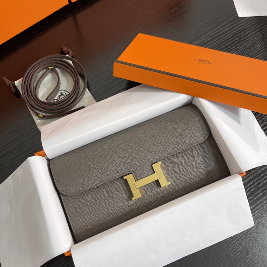 Constance to go 錫器灰 金扣Epsom皮_9