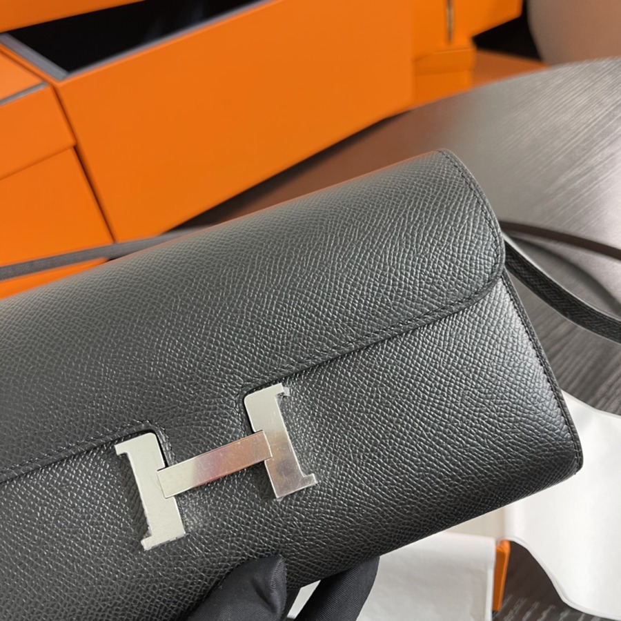 Constance to go 黑色 銀扣Epsom皮_3