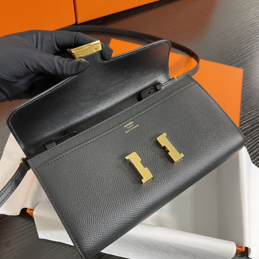 Constance to go 黑色 金扣Epsom皮_7