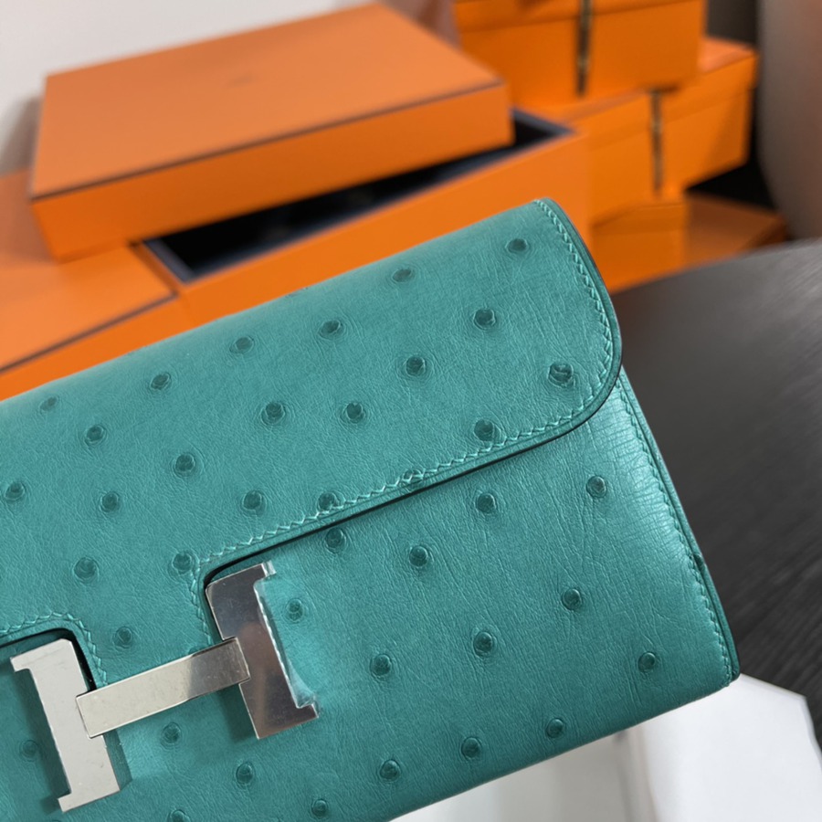 Constance 長夾 strich 羅維納綠 鴕鳥皮_2