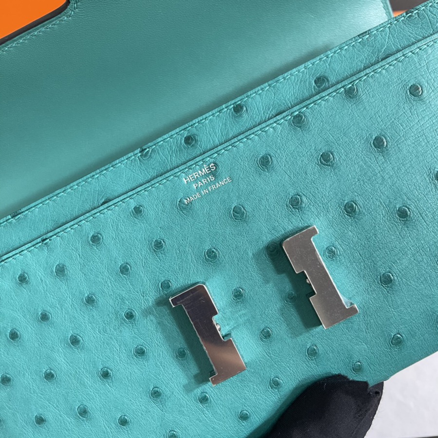 Constance 長夾 strich 羅維納綠 鴕鳥皮_7