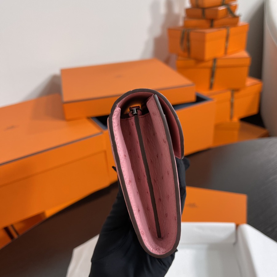 Constance 長夾 Ostrich 櫻花粉 鴕鳥皮_6