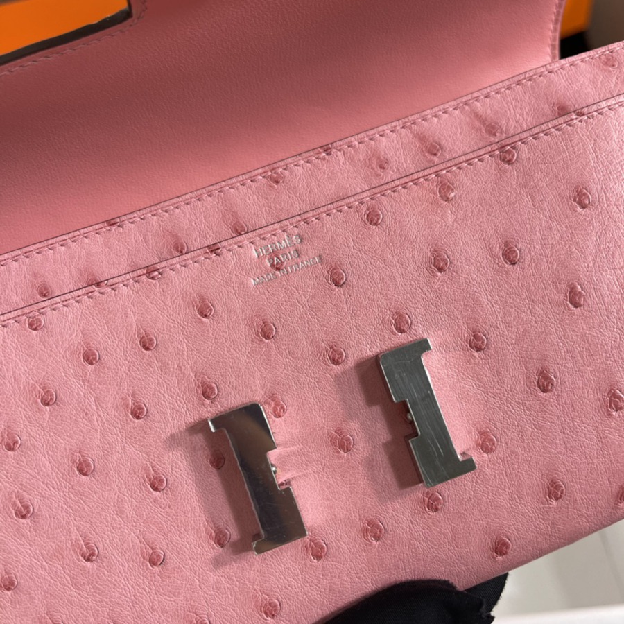 Constance 長夾 Ostrich 櫻花粉 鴕鳥皮_8