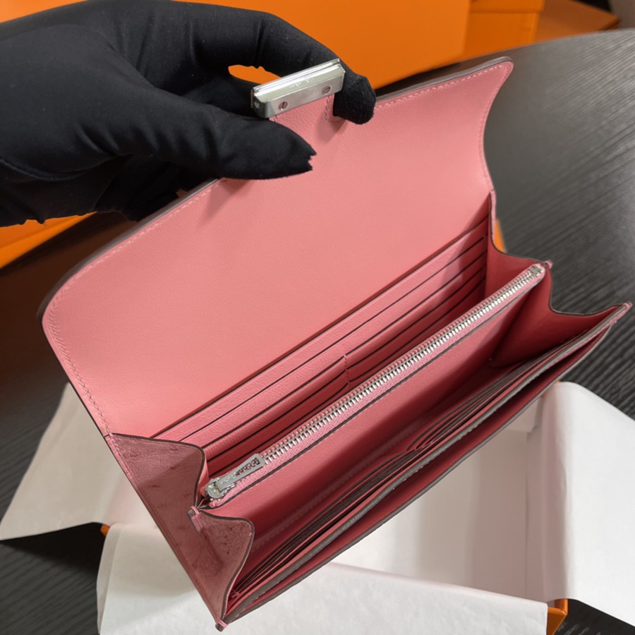 Constance 長夾 Ostrich 櫻花粉 鴕鳥皮_9