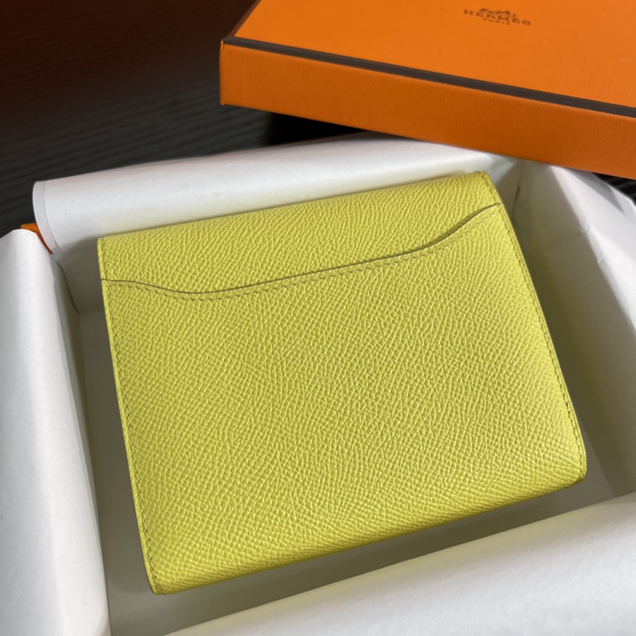 Constance短夾 檸檬黃 銀扣Epsom皮_2