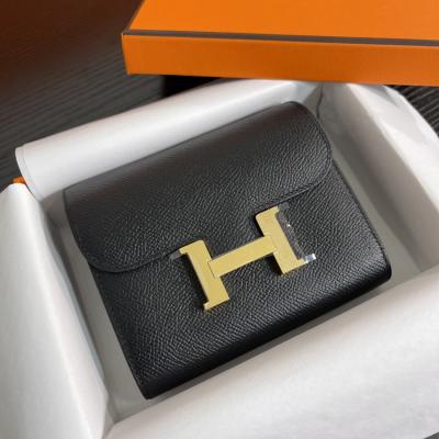 Constance短夾 黑色 金扣Epsom皮