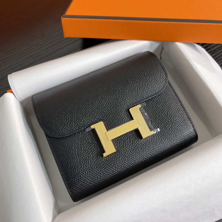 Constance短夾 黑色 金扣Epsom皮_1