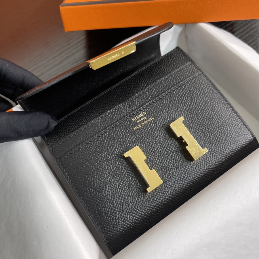 Constance短夾 黑色 金扣Epsom皮_4