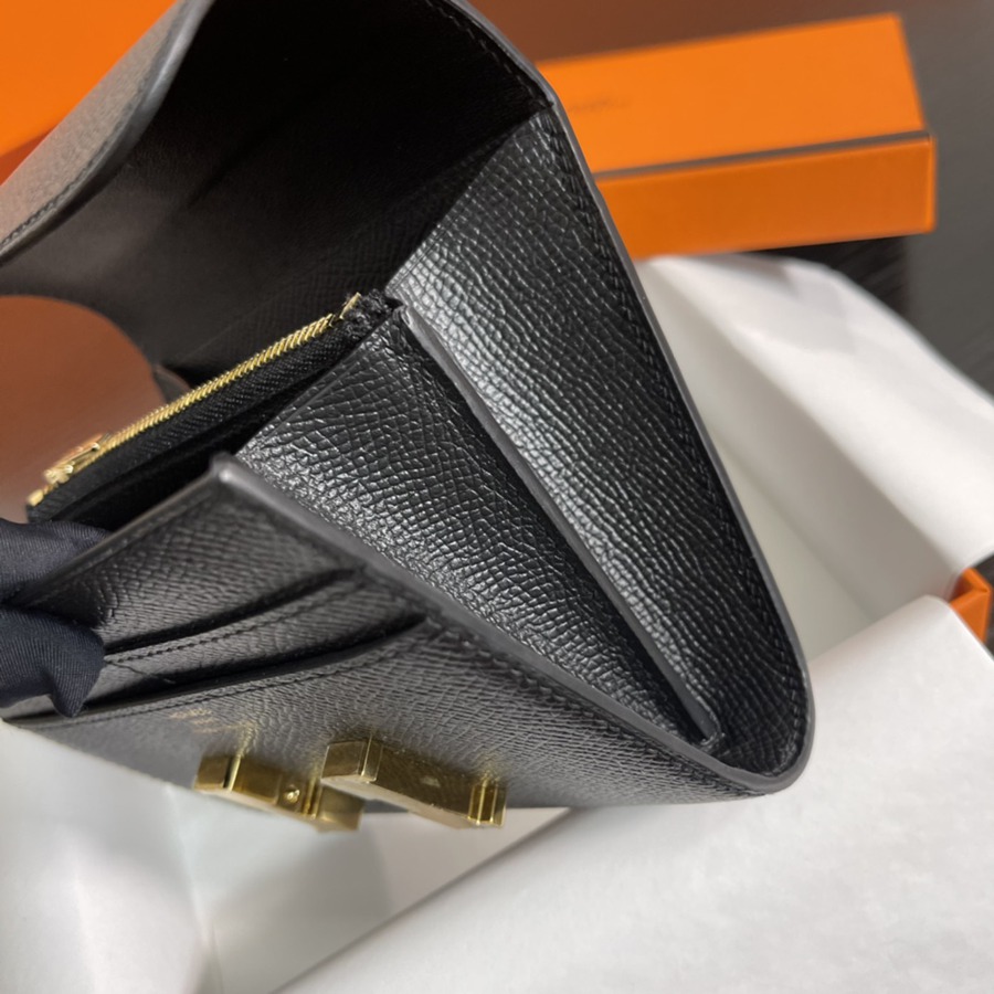 Constance短夾 黑色 金扣Epsom皮_7