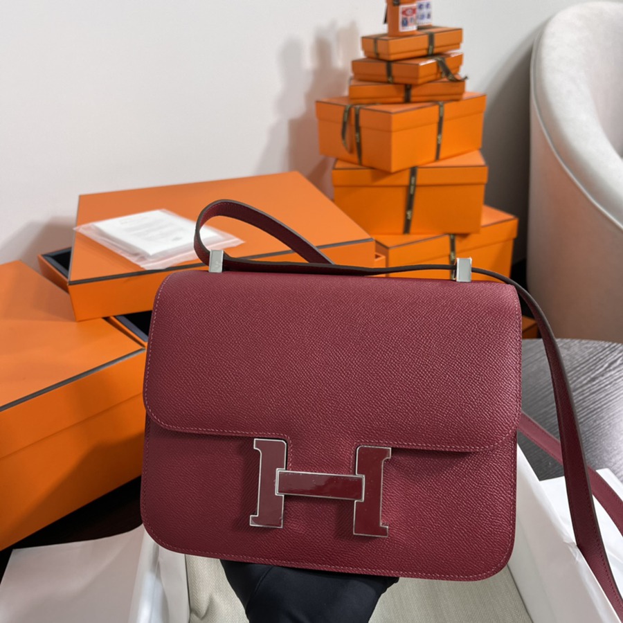 Constance 24 寶石紅 琺瑯扣 Epsom皮_1