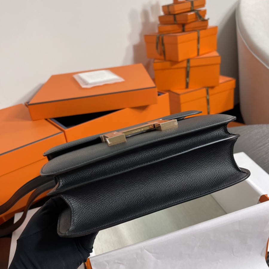 Constance 24 黑色 玫瑰金扣 Epsom皮_6