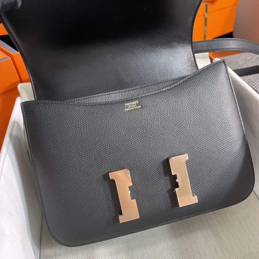 Constance 24 黑色 玫瑰金扣 Epsom皮_8