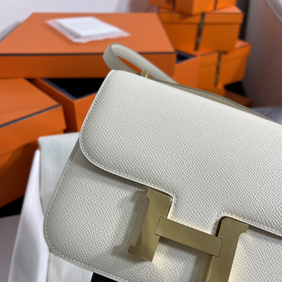 Constance 19 奶昔白 金扣Epsom皮_3