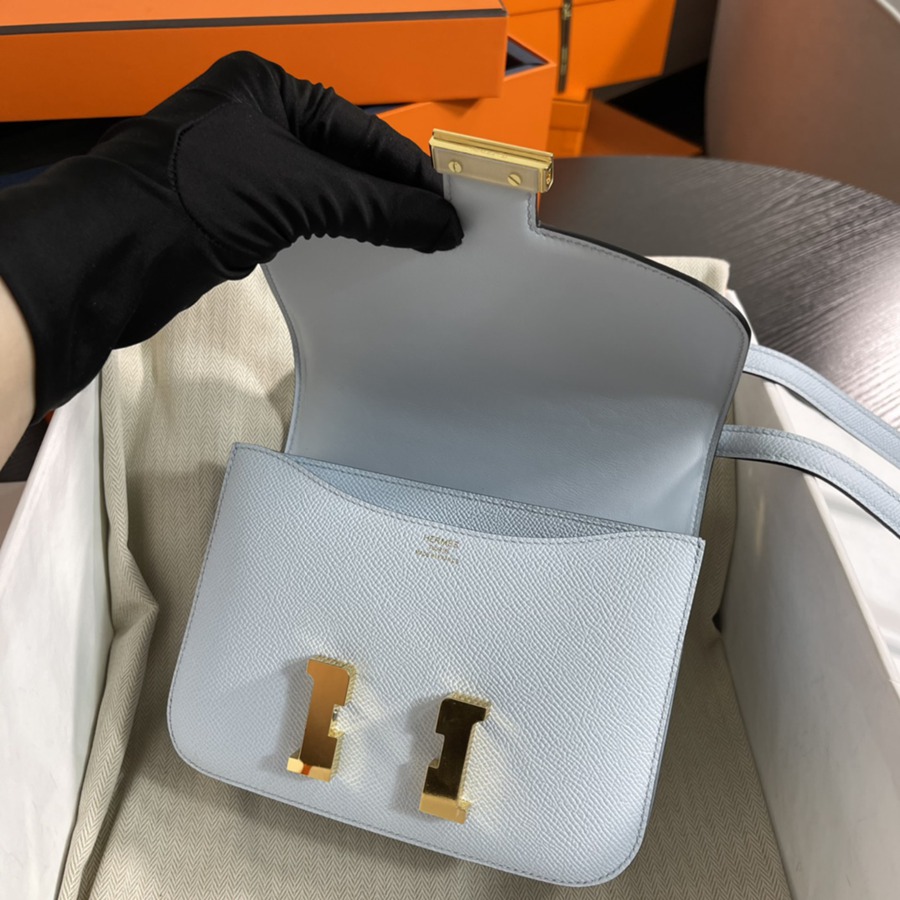Constance 19 霧霾藍 金扣Epsom皮_7