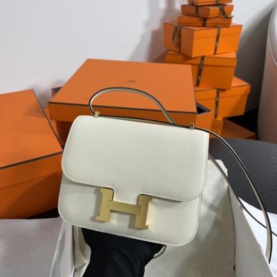 Constance 19 奶油白Epsom皮