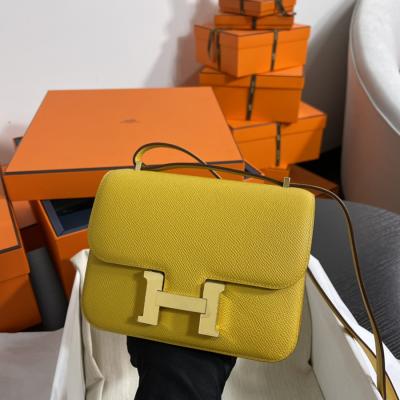 Constance 19 琥珀黃Epsom皮