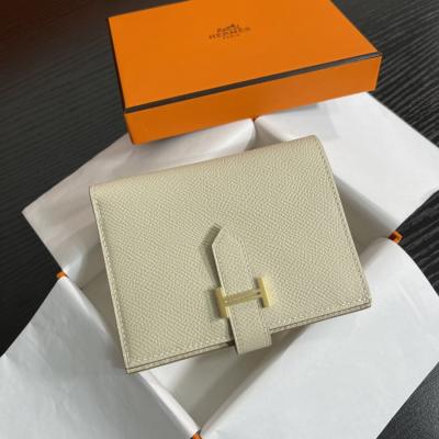 Bearn 短夾 奶昔白 金扣 Epsom皮Epsom皮