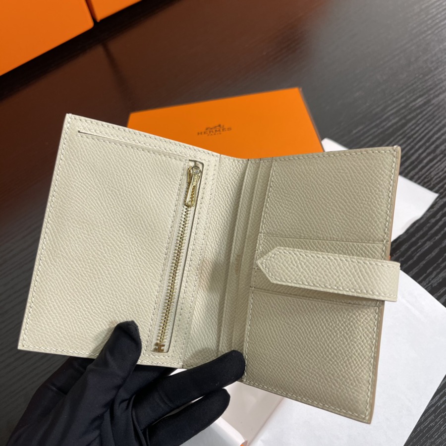 Bearn 短夾 奶昔白 金扣 Epsom皮Epsom皮_5