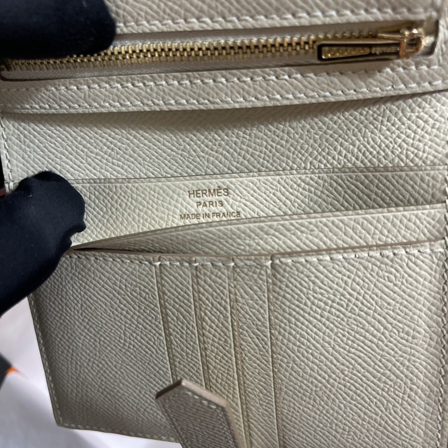 Bearn 短夾 奶昔白 金扣 Epsom皮Epsom皮_7