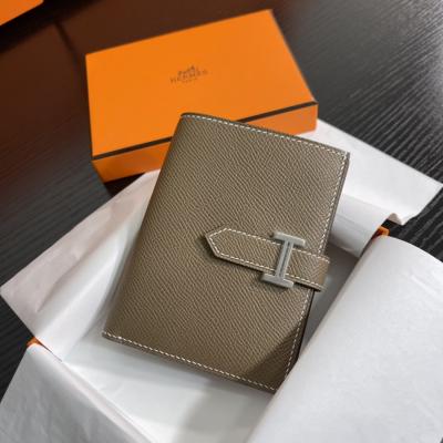 Bearn 短夾 CK18 大象灰 銀扣 Epsom皮Epsom皮