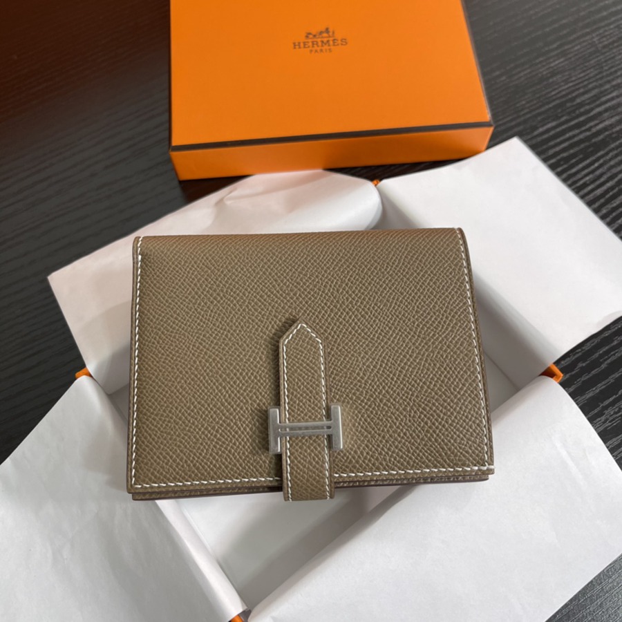 Bearn 短夾 CK18 大象灰 銀扣 Epsom皮Epsom皮_3