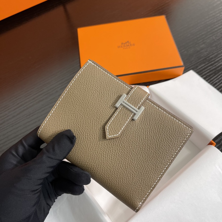 Bearn 短夾 CK18 大象灰 銀扣 Epsom皮Epsom皮_4