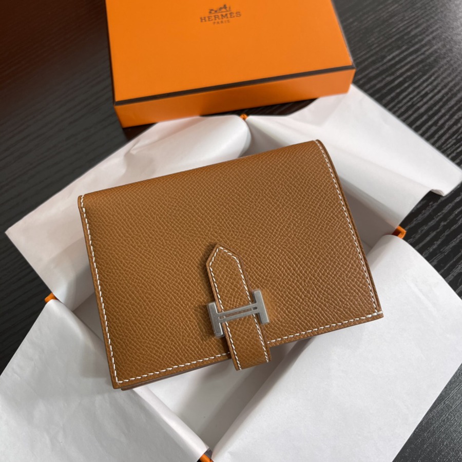 Bearn 短夾 CK37 金棕 銀扣 Epsom皮Epsom皮_3