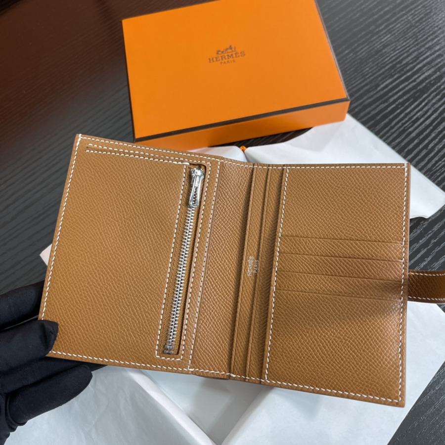 Bearn 短夾 CK37 金棕 銀扣 Epsom皮Epsom皮_4