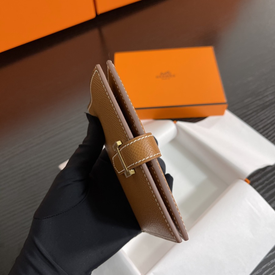 Bearn 短夾 CK37 金棕 金扣 Epsom皮Epsom皮_4