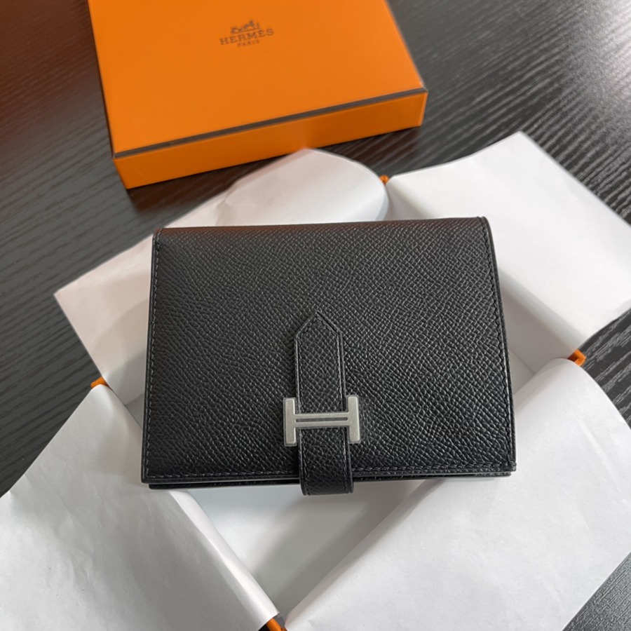 Bearn 短夾 CK89 黑色 銀扣 Epsom皮Epsom皮_3