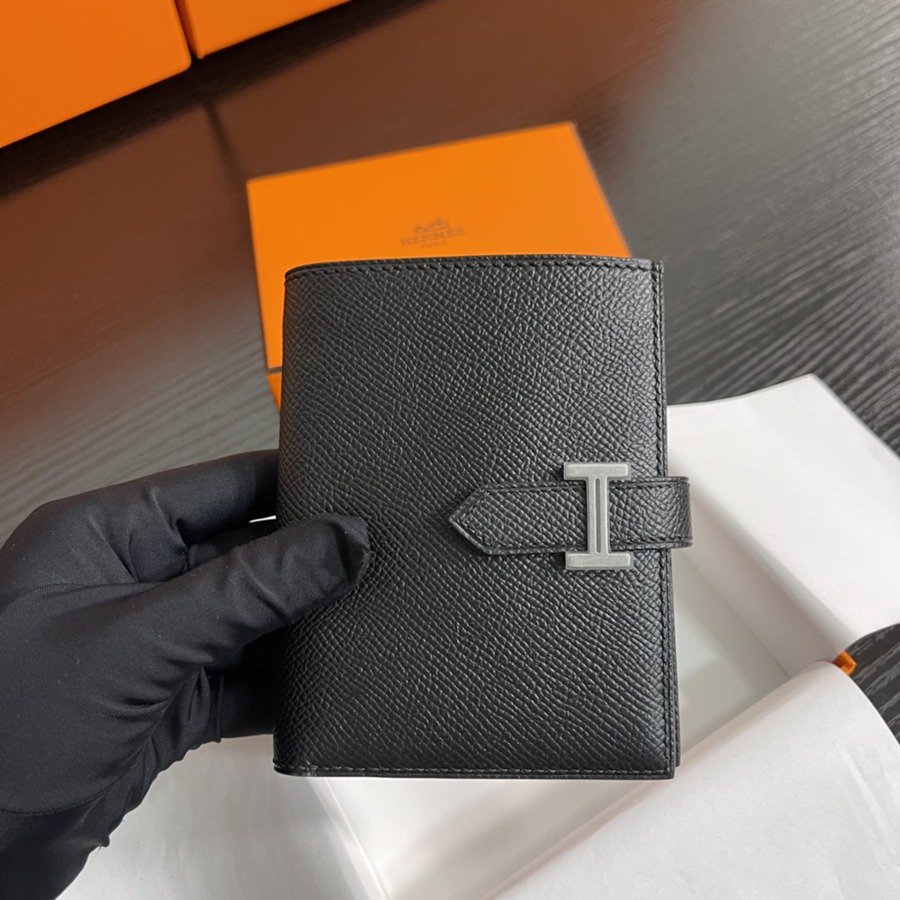 Bearn 短夾 CK89 黑色 銀扣 Epsom皮Epsom皮_4