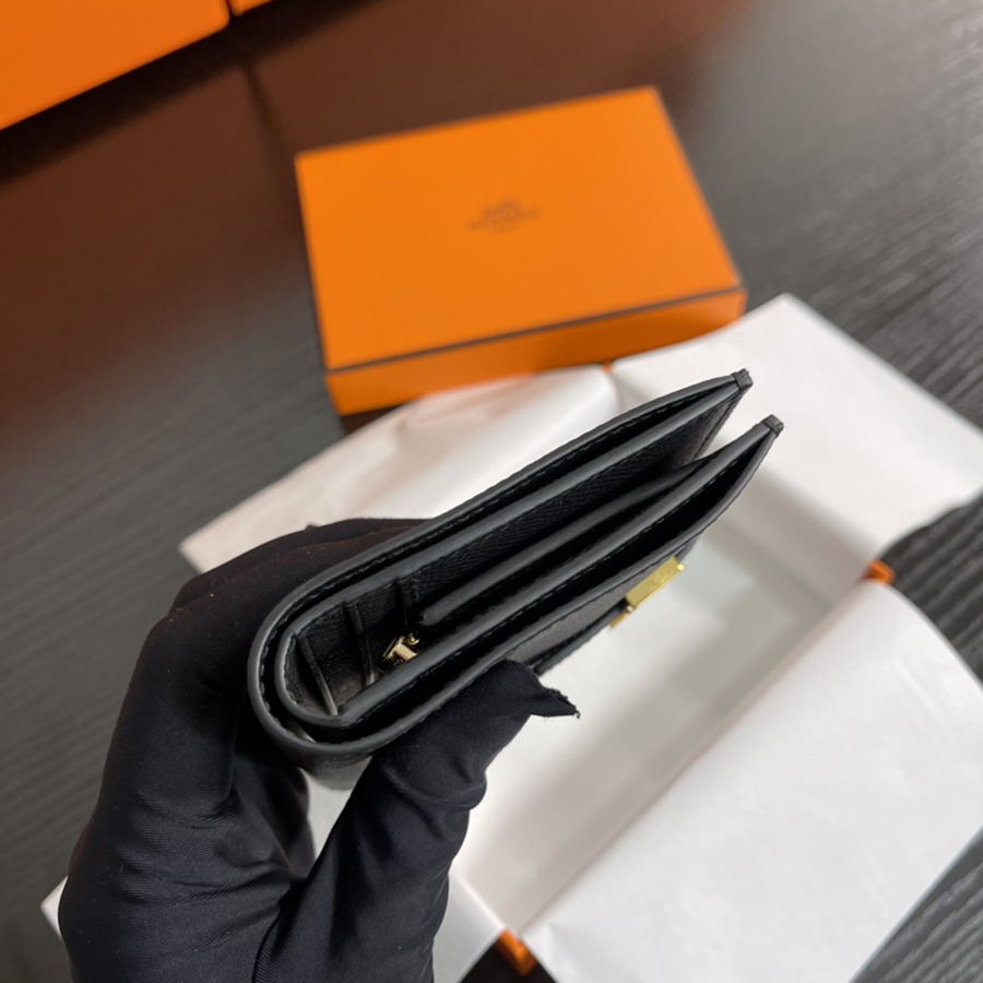 Bearn 短夾 CK89 黑色 金扣 Epsom皮Epsom皮_5