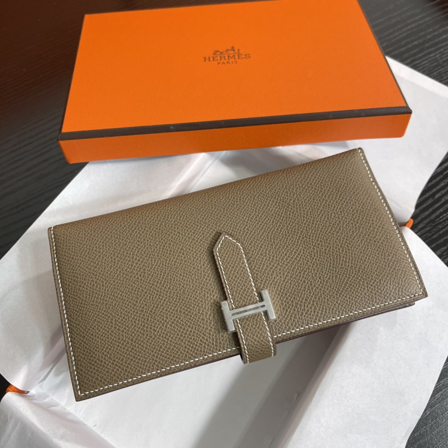 Bearn 長夾 大象灰 銀扣 Epsom皮_3