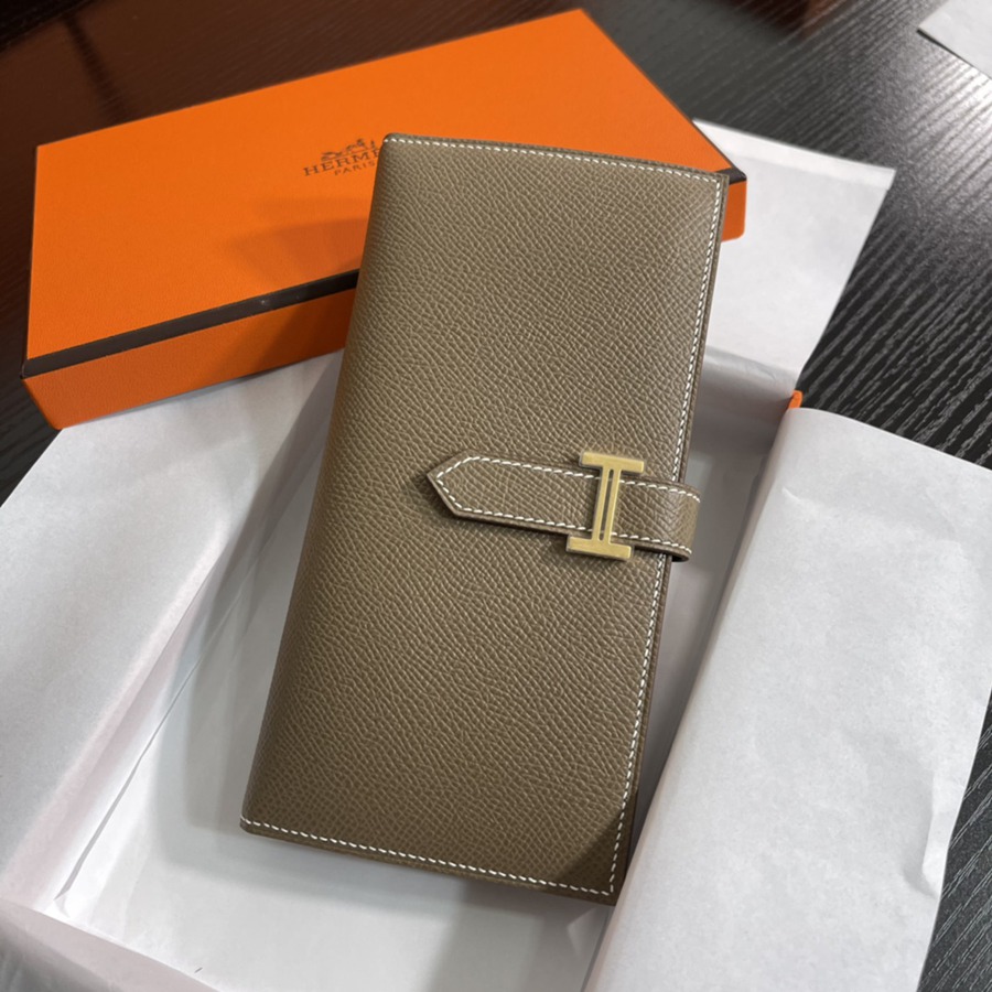 Bearn 長夾 大象灰 金扣 Epsom皮_1